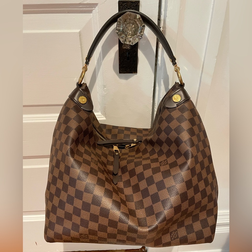 Louis Vuitton Duomo Hobo in Damier Ebene